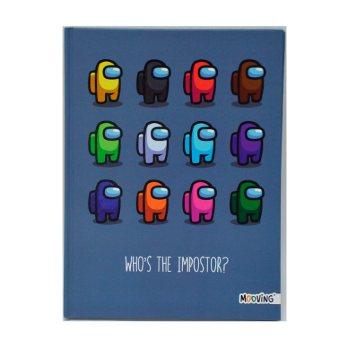 CUADERNO 16X21 TAPA DURA AMONG US X 48 HOJAS - Imagen 2